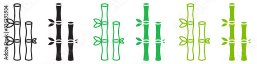 Bamboo icon line art vector