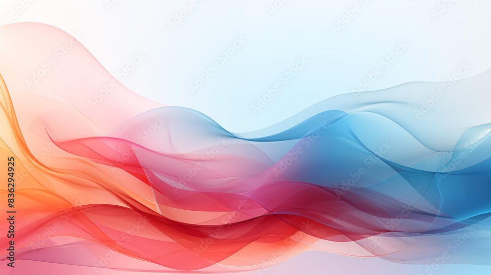 Colorful Abstract Wave Pattern on White Background Colorful Abstract Wave Pattern on White Background