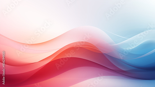 Colorful Abstract Wave Pattern on White Background