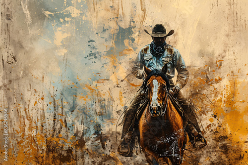 Illustration of a cowboy lifestyle