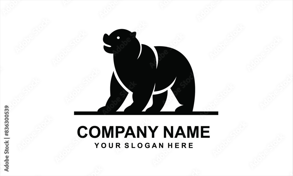 Obraz premium a very simple bear silhouette