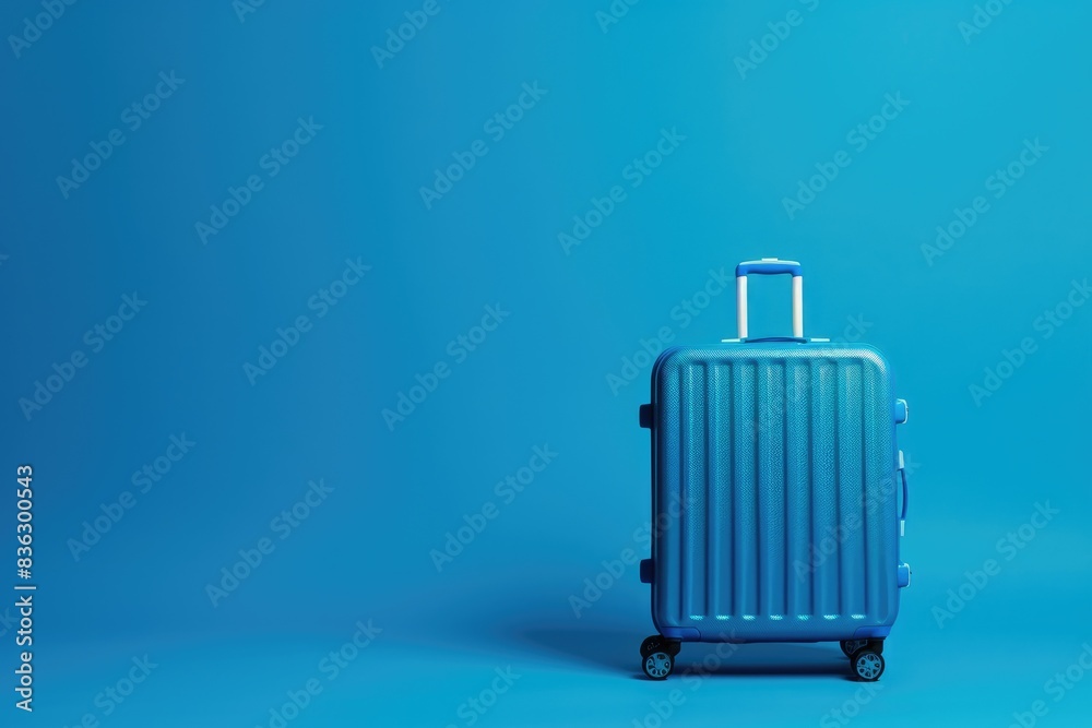 Sleek Blue Canvas: Luggage Showcase Sleek Blue Canvas: Luggage Showcase