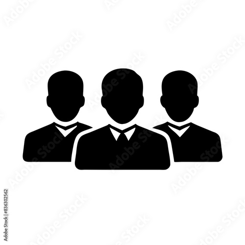 Business Team Silhouette Icon - Professional Group Vector