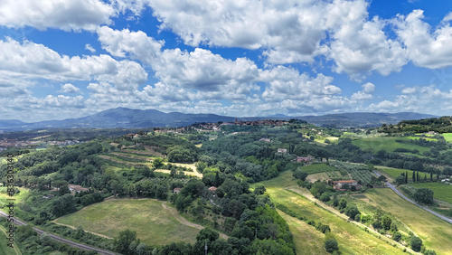 Rural landscape surrounding the town of Chiusi in Tuscany