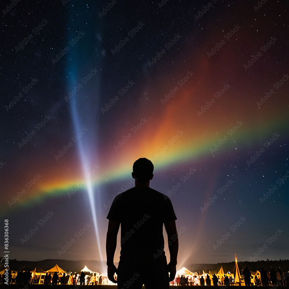 Obraz premium Rainbow Light Show