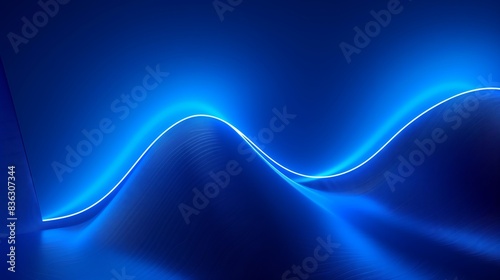 Abstract blue and purple liquid wavy shapes futuristic banner. Glowing retro waves vector background 