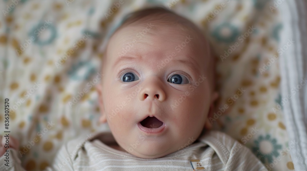 Baby s Chest and Funny Facial Expressions A Third Month Portrait Baby s Chest and Funny Facial Expressions A Third Month Portrait