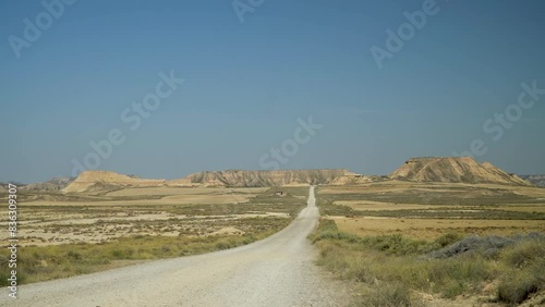 View of Bardenas Reales desert in southeast Navarre, Spain. photo