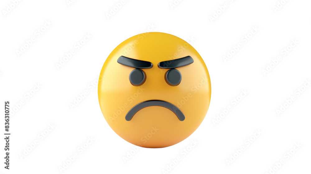 Fototapeta premium Sad face icon, isolated