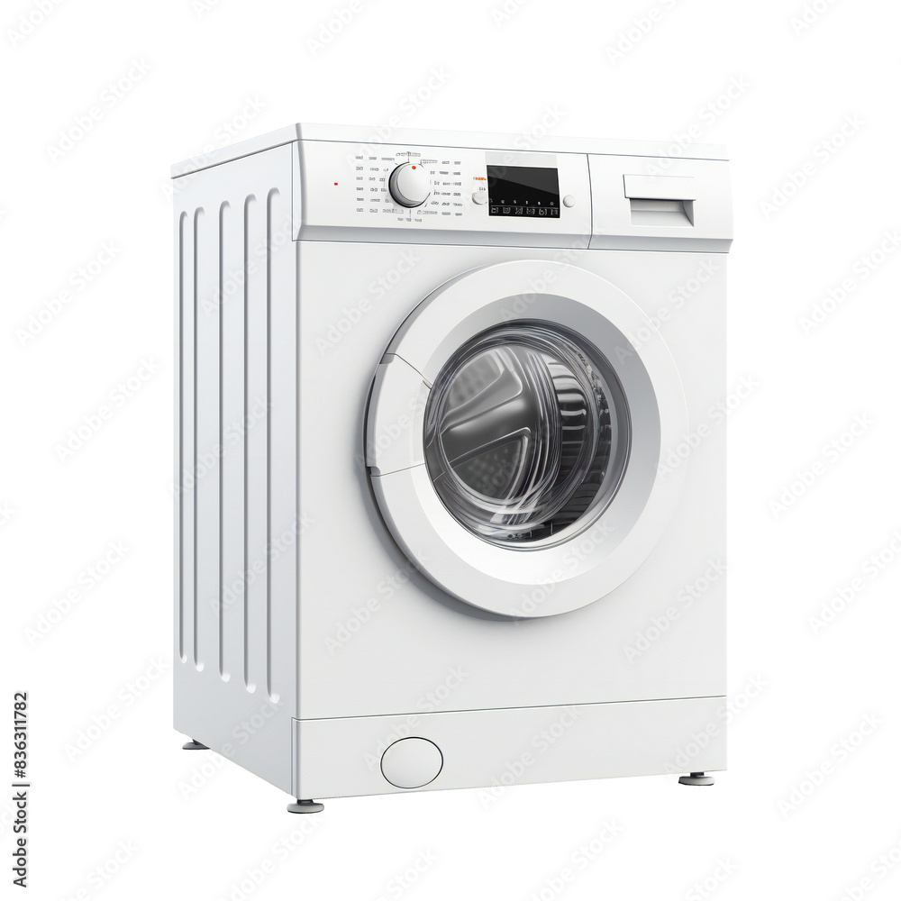 White front-loading washing machine White front-loading washing machine