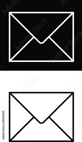 Email icon black and white