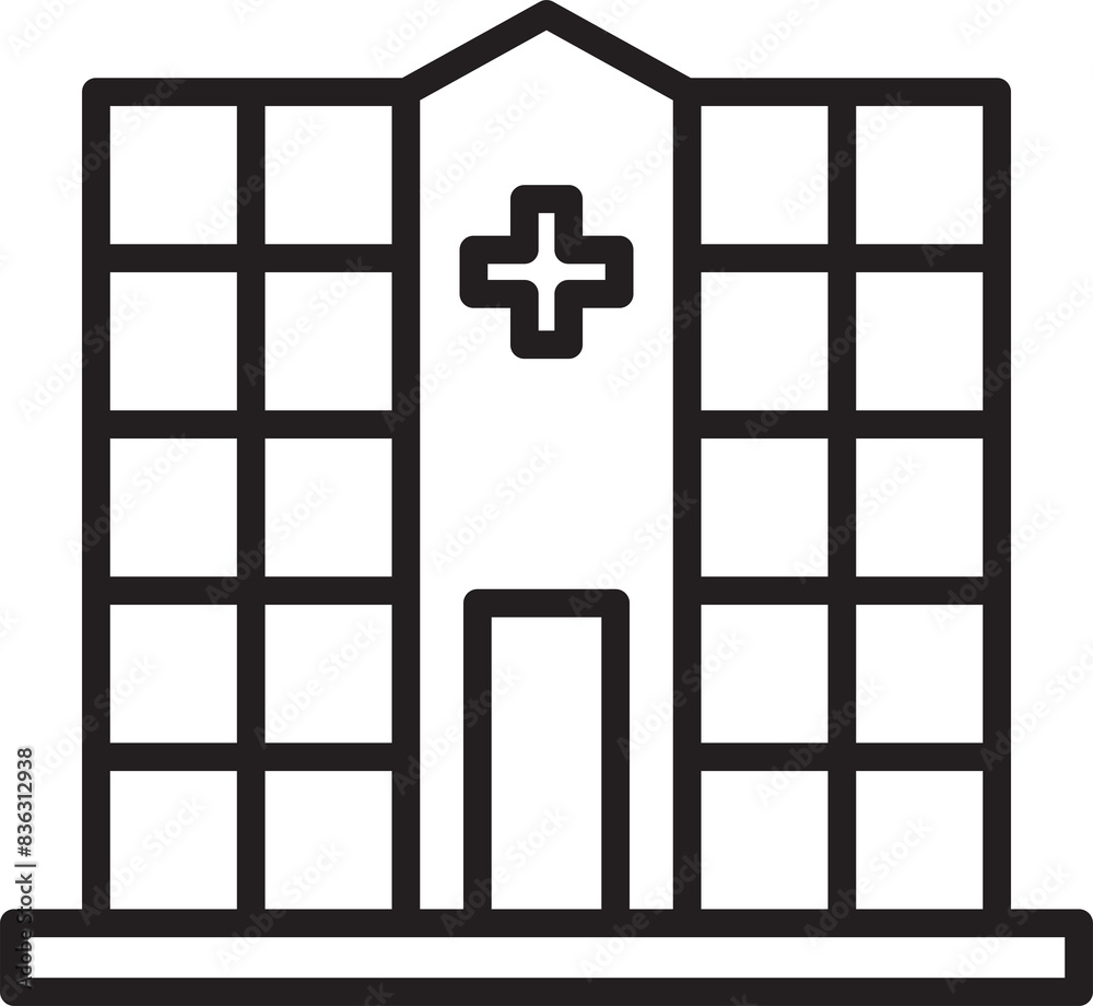 Hospital Building Line Icon
Hospital Building Line Icon