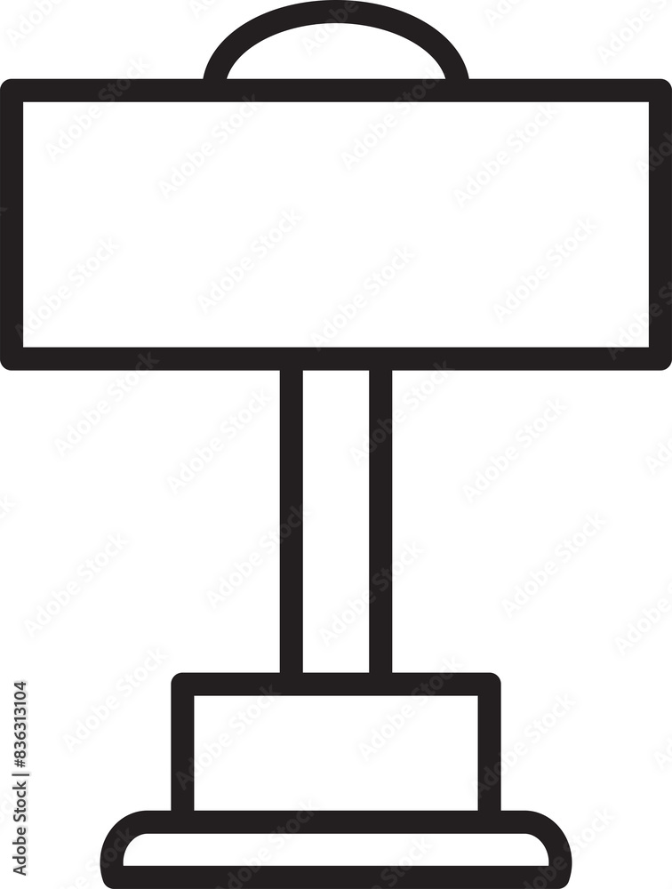 Fototapeta premium Table Lamp Line Art 