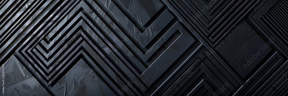 黒色の壁のパネルのテクスチャの背景画像,Black Wall Panel Texture Background Image,Generative AI