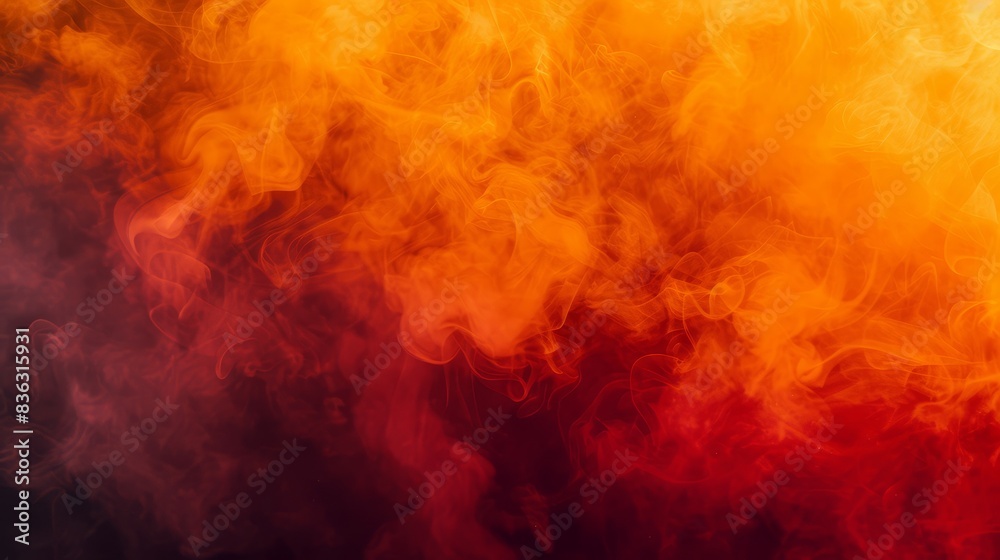 Fototapeta premium Abstract Swirling Orange and Red Smoke Background