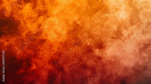 Fiery orange and red smoke blending together evoking a sense of heat and intensity