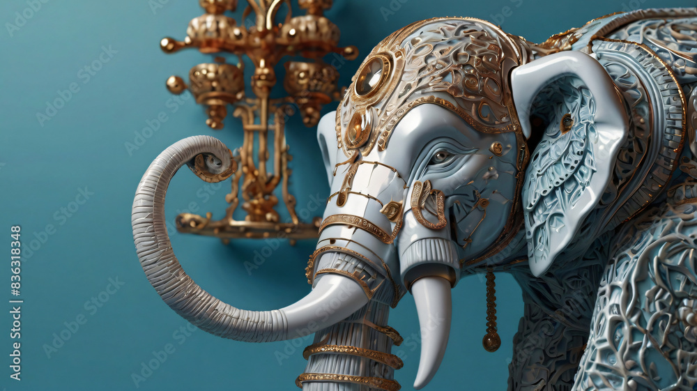Obraz premium elegant elephant cyborg