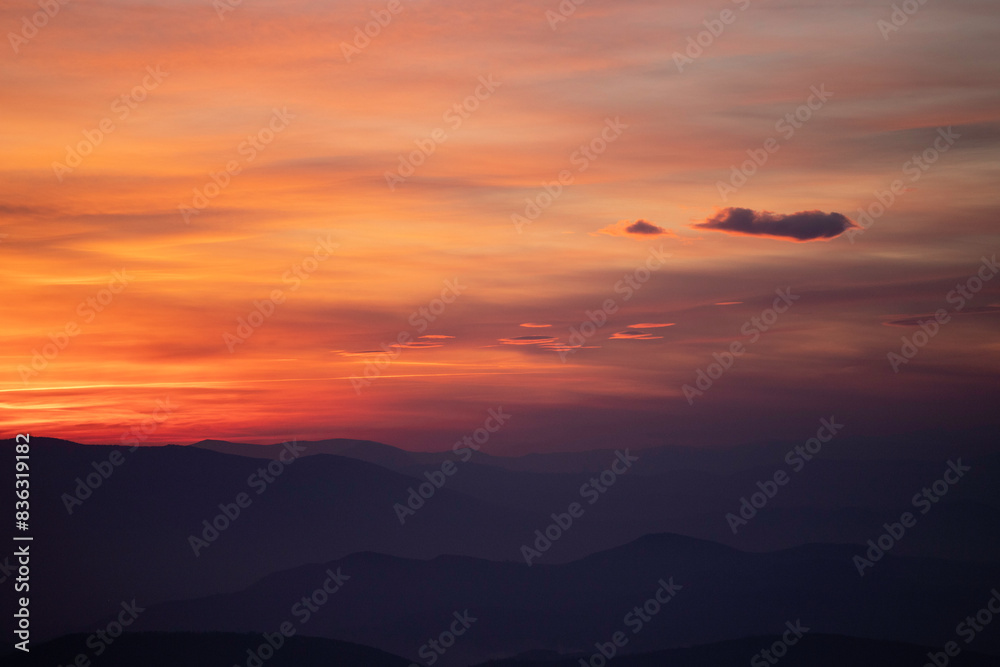 Sunset in the sky. Graduated soft colours. Natural background for design. Sunset in the sky. Graduated soft colours. Natural background for design.