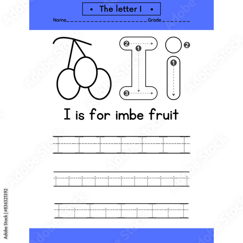 alphabets tracing l;etters for hand practicing  photo