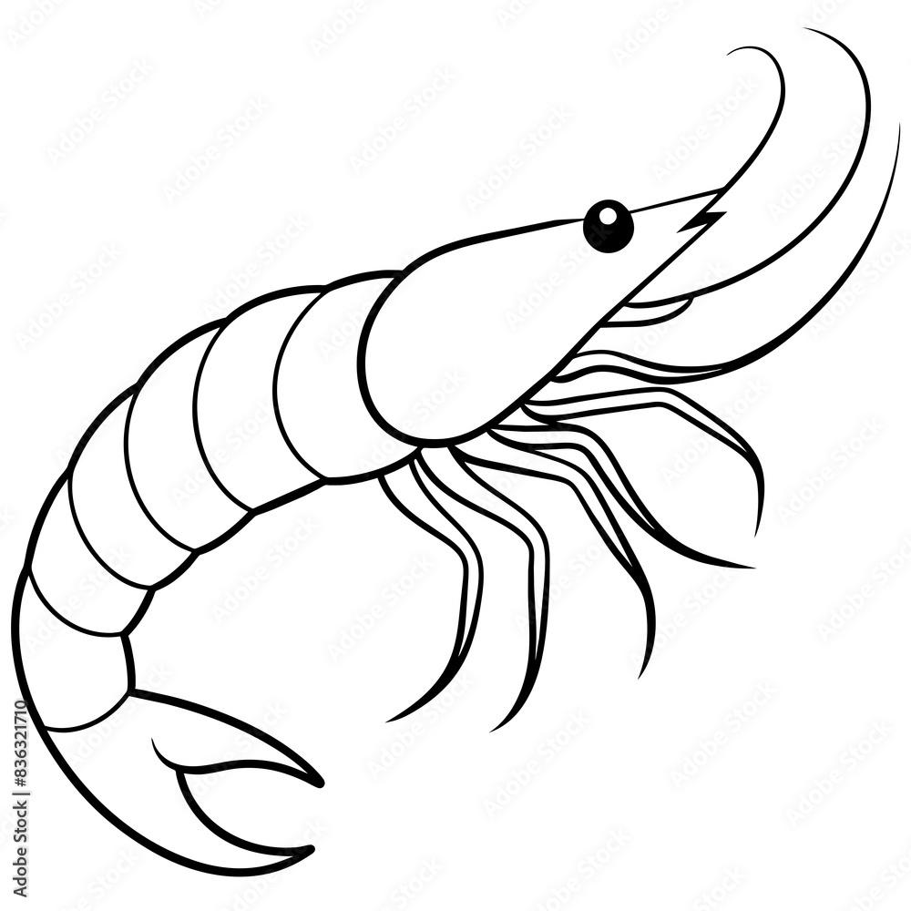 Shrimp icon vector art silhouette illustration Shrimp icon vector art silhouette illustration