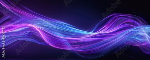 Wallpaper Mural Abstract wave of neon light trails Torontodigital.ca