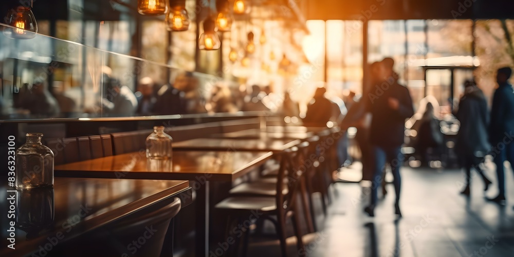 Abstract Blurry Coffee Shop Scene with Defocused People in the Background. Concept Cafe ambiance, Blurred background, Coffee culture, Urban lifestyle, Abstract photography Abstract Blurry Coffee Shop Scene with Defocused People in the Background. Concept Cafe ambiance, Blurred background, Coffee culture, Urban lifestyle, Abstract photography