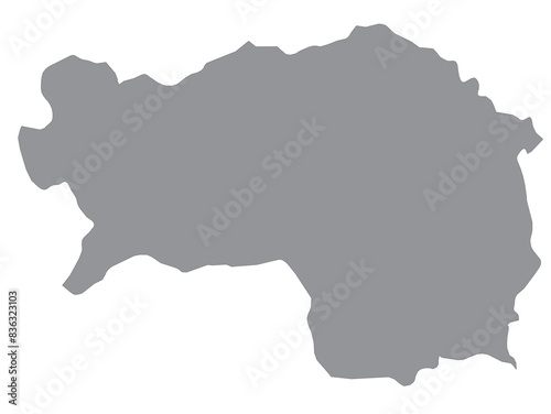 Outline of the map of the region of Austria - Steiermark, Styria