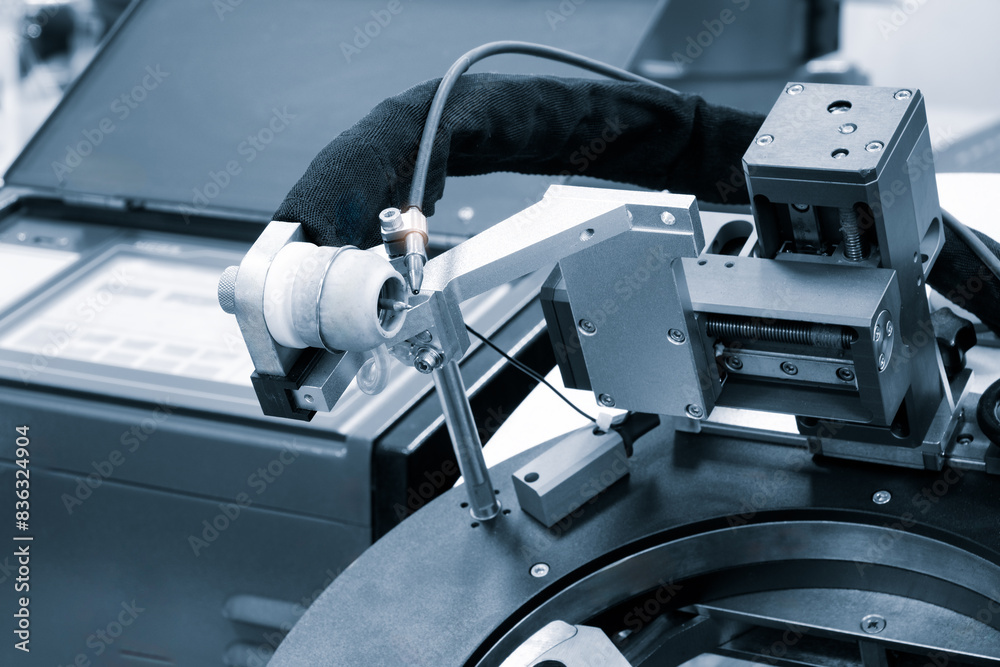 Modern automatic welding machine, industrial concept background Modern automatic welding machine, industrial concept background