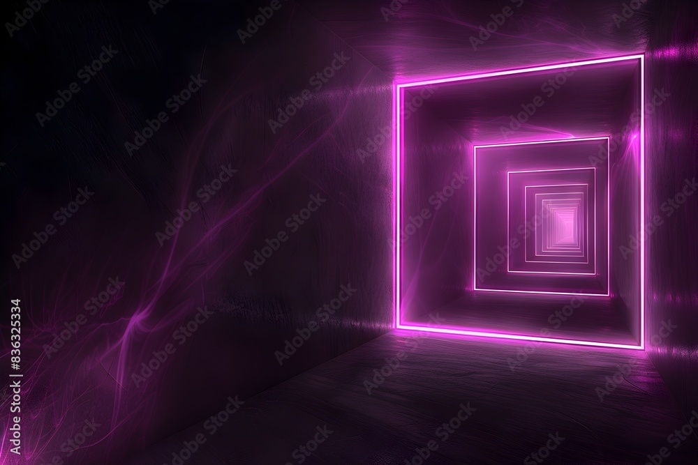 Futuristic Neon Lines Forming Dazzling Geometric Shapes on a Black Background Futuristic Neon Lines Forming Dazzling Geometric Shapes on a Black Background