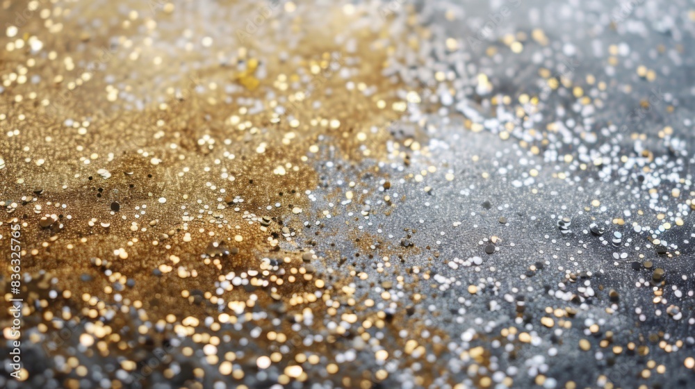 Shiny gold glitter bokeh background. Creative sparkling star dust texture for luxury rich greeting card. Jewel abstract Christmas aesthetic. Shiny gold glitter bokeh background. Creative sparkling star dust texture for luxury rich greeting card. Jewel abstract Christmas aesthetic.
