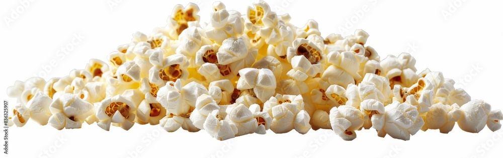 Pile of Fresh Popcorn Isolated on White Background Pile of Fresh Popcorn Isolated on White Background