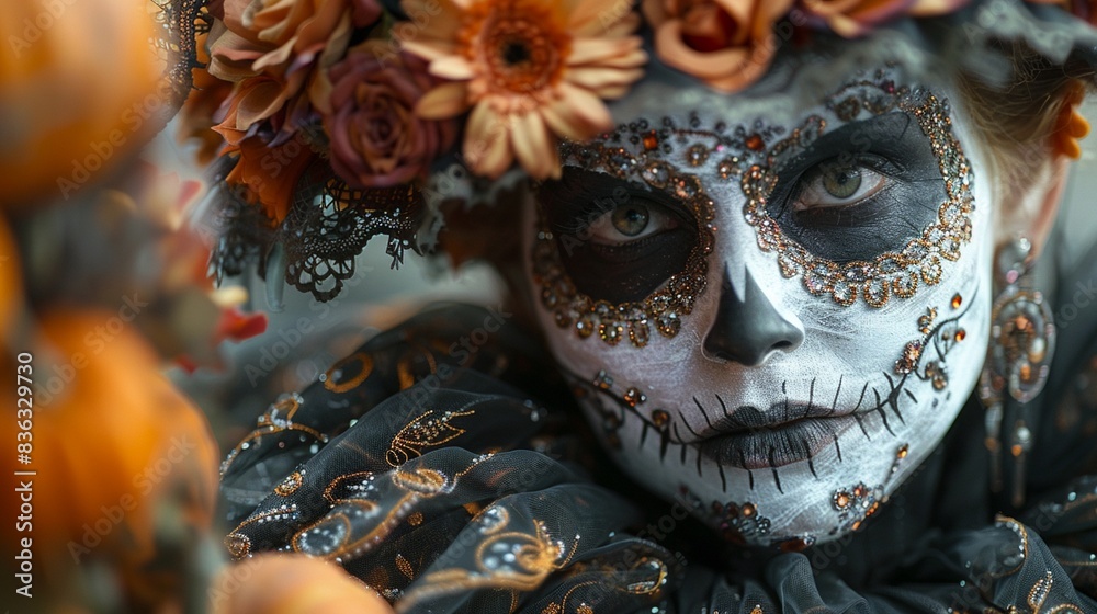 Naklejka premium Elaborate Halloween costume contest with judges and prizes, competitive and fun, Energetic, Exciting, Photography, capturing the spirit of competition 8K , high-resolution, ultra HD,up32K HD