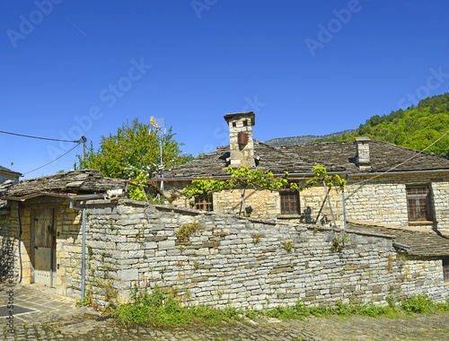 Village Papingo in the mountains of the Zagoria region in Greece,  Zagoria is UNESCO World Heritage Site photo