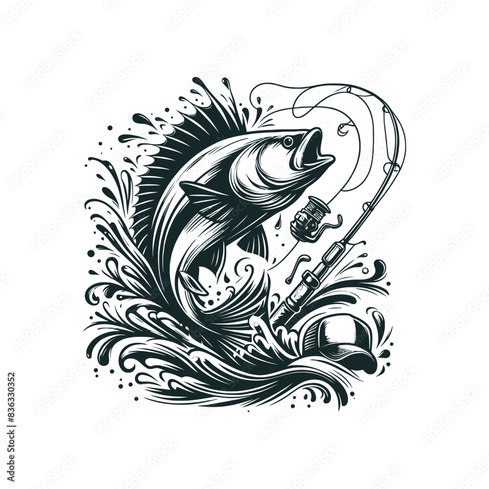 Naklejka premium fishing silhouette, fisherman clipart, hunting silhouette, fisherman flat design, fishing vector design, fishing graphic illustration.