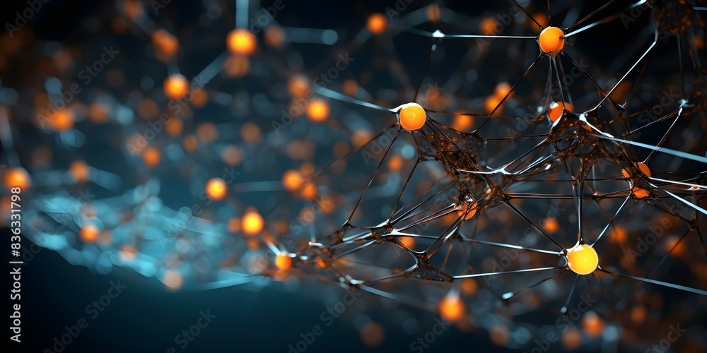 Digital abstract art depicting neural network connections in artificial intelligence. Concept Digital Art, Abstract Illustration, Neural Networks, Artificial Intelligence, Connection Concept Digital abstract art depicting neural network connections in artificial intelligence. Concept Digital Art, Abstract Illustration, Neural Networks, Artificial Intelligence, Connection Concept