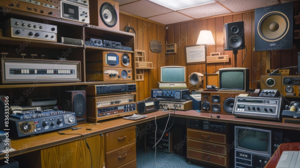 Fototapeta premium radio station room