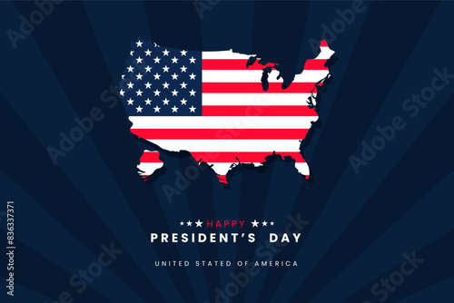 President's Day Background Design. Banner, Poster, Greeting Card. Vector Illustration.