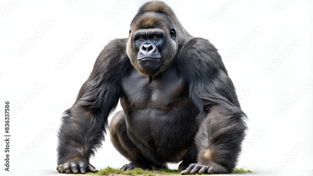 gorilla on white background gorilla on white background
