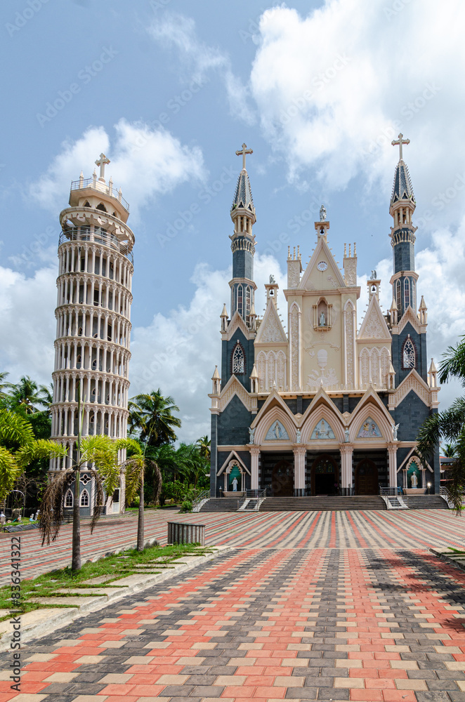 Obraz premium Our Lady of Fatima Church - Perampalli, Udupi, India