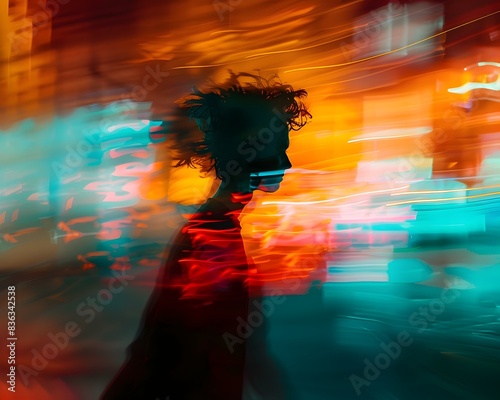 Determined Individual in Dynamic Motion Cinma Vrit Style