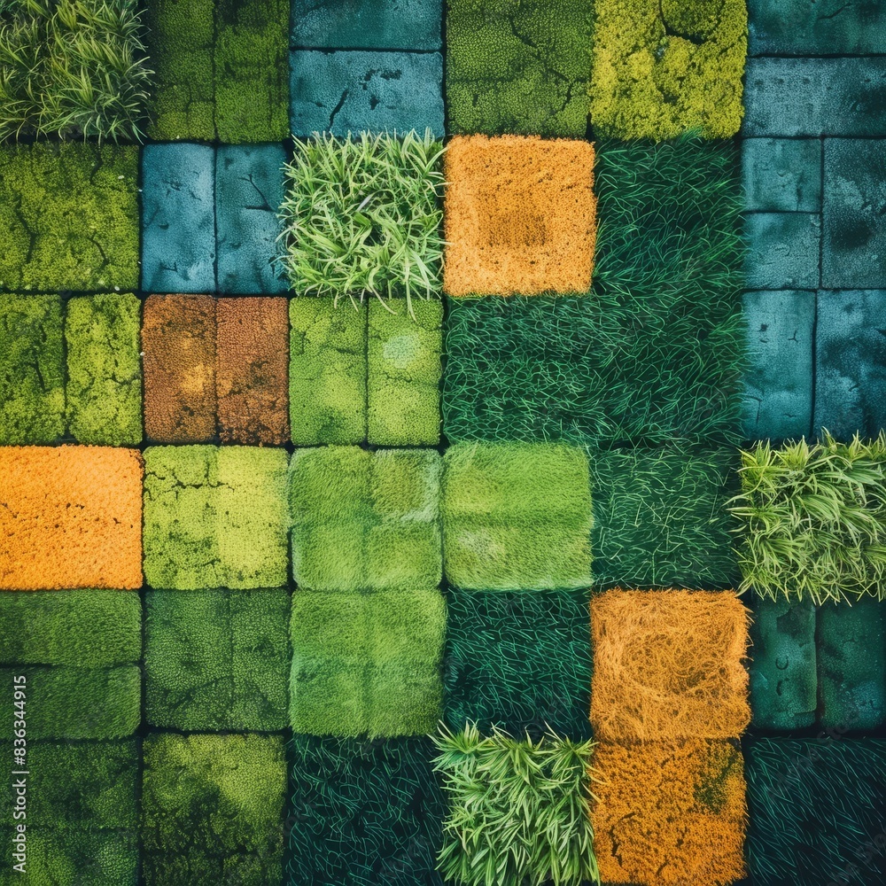 Drone photography captures vibrant fields and natural beauty with innovative perspective and dynamic composition Drone photography captures vibrant fields and natural beauty with innovative perspective and dynamic composition