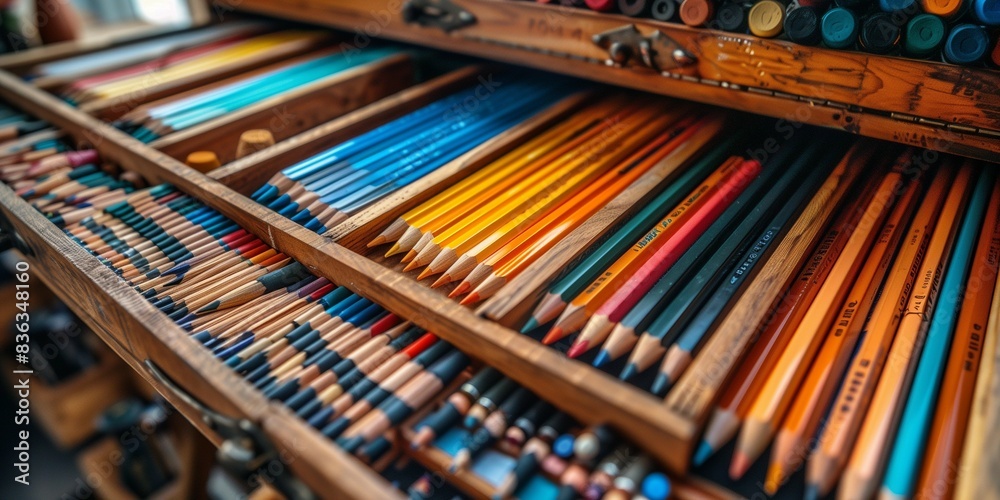 Organized Artist's Drawer, generative ai Organized Artist's Drawer, generative ai