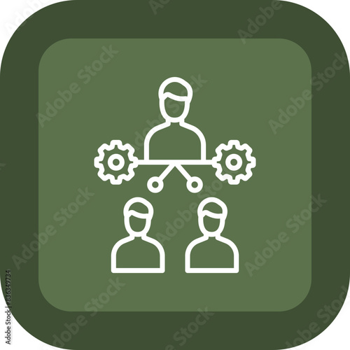 Hiring Line Green Box Icon