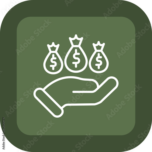 Encouragement Line Green Box Icon