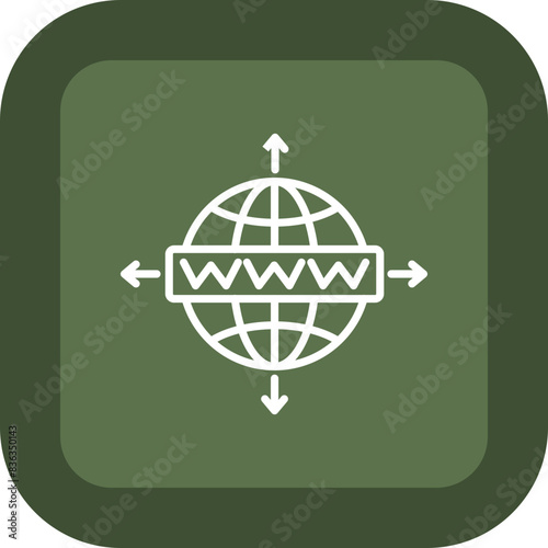 Browsing Line Green Box Icon