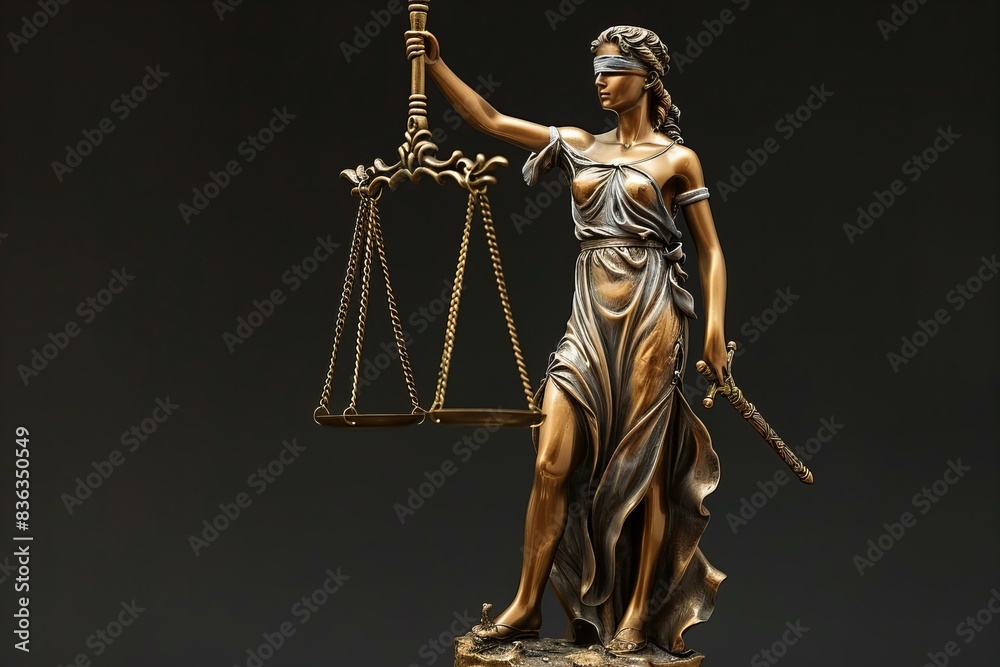 Lady justice with sword and scales