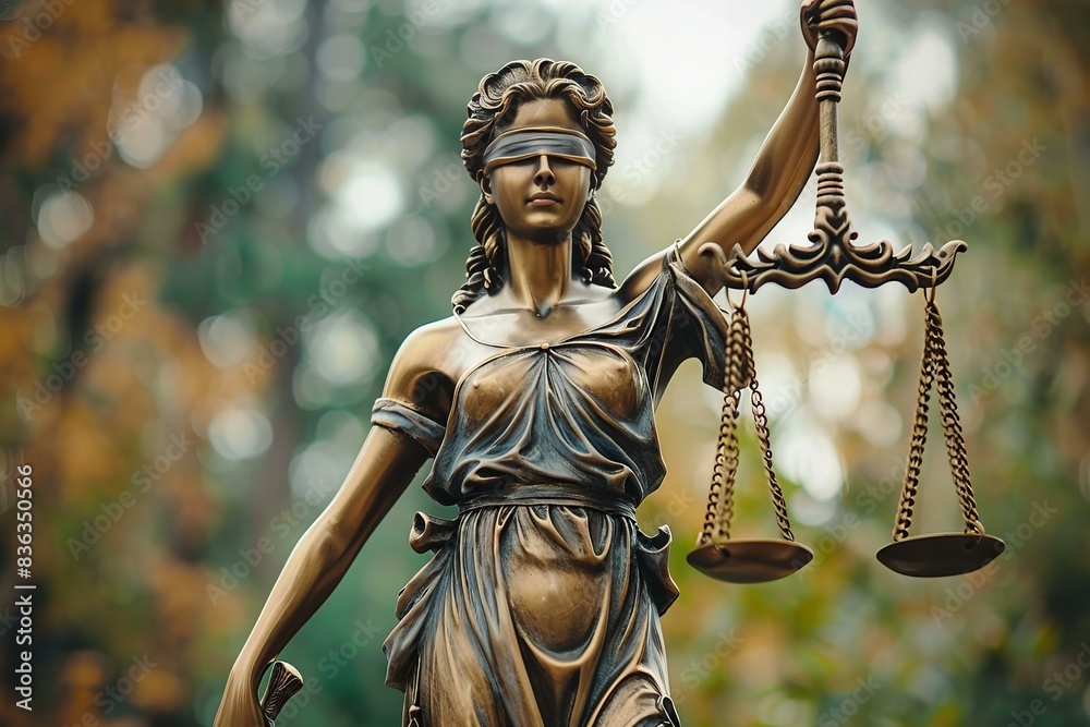 Lady justice holds scale justice