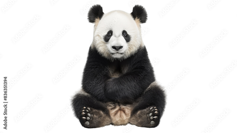 Panda sitting with crossed arms Panda sitting with crossed arms