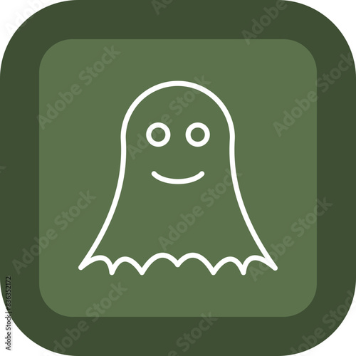 Ghost Line Green Box Icon