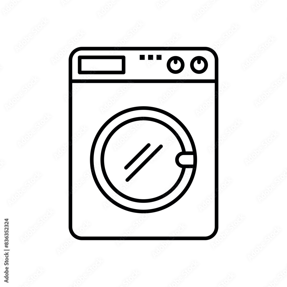 washing machine sign symbol vector icon washing machine sign symbol vector icon